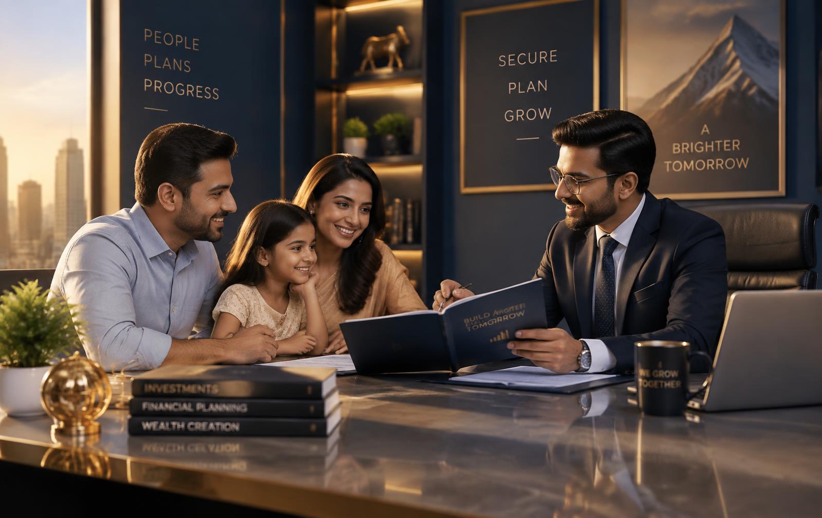 Family planning their finances with a Fincare Solutions advisor